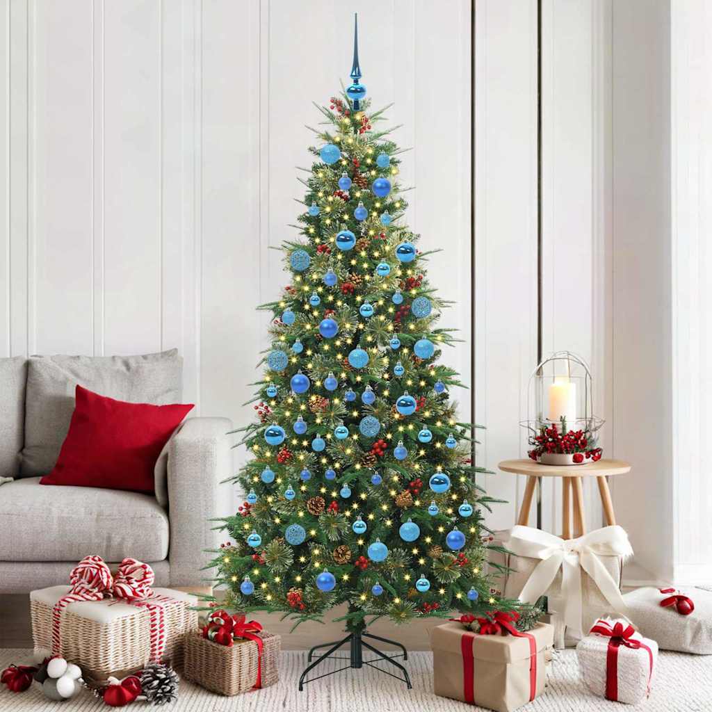 Vidaxx albero di Natale artificiale pieghevole verde 180 cm PE e PVC