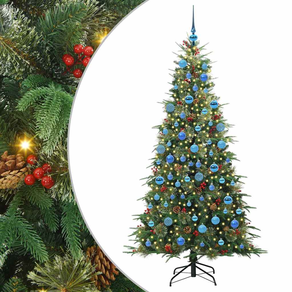 Vidaxx albero di Natale artificiale pieghevole verde 180 cm PE e PVC
