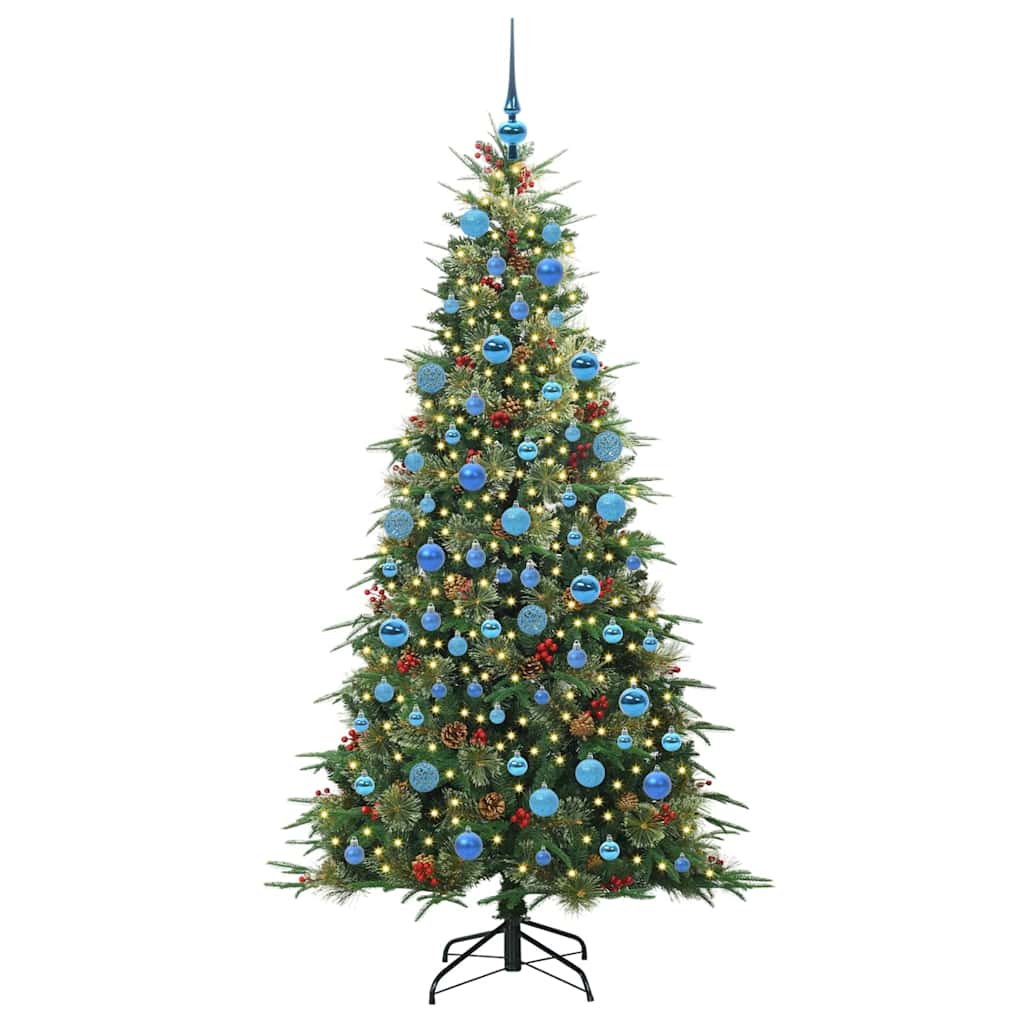 Vidaxx albero di Natale artificiale pieghevole verde 180 cm PE e PVC