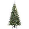 Vidaxx albero di Natale artificiale pieghevole verde 210 cm PE e PVC