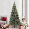 Vidaxx árbol de Navidad artificial plegable verde 210 cm PE y PVC