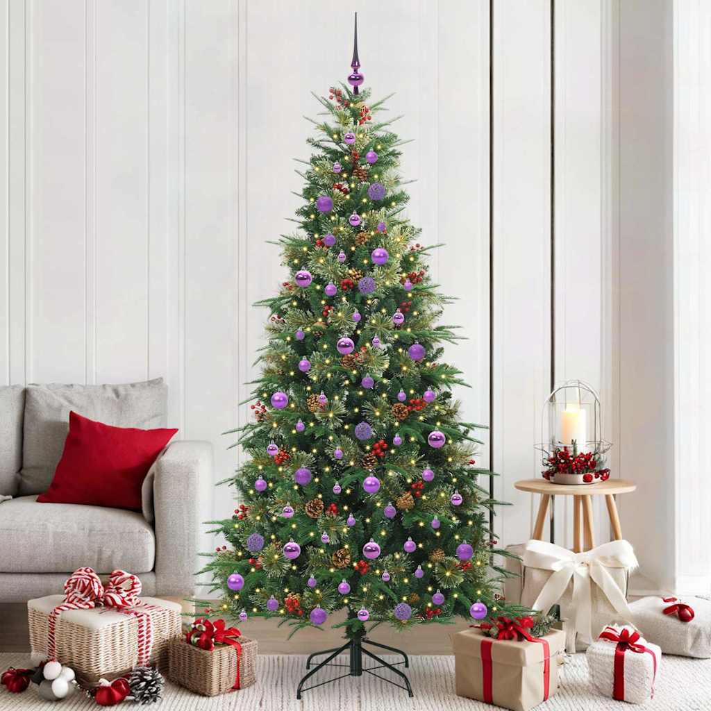 Vidaxx árbol de Navidad artificial plegable verde 210 cm PE y PVC