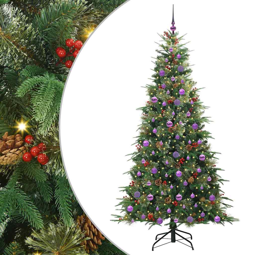 Vidaxx árbol de Navidad artificial plegable verde 210 cm PE y PVC