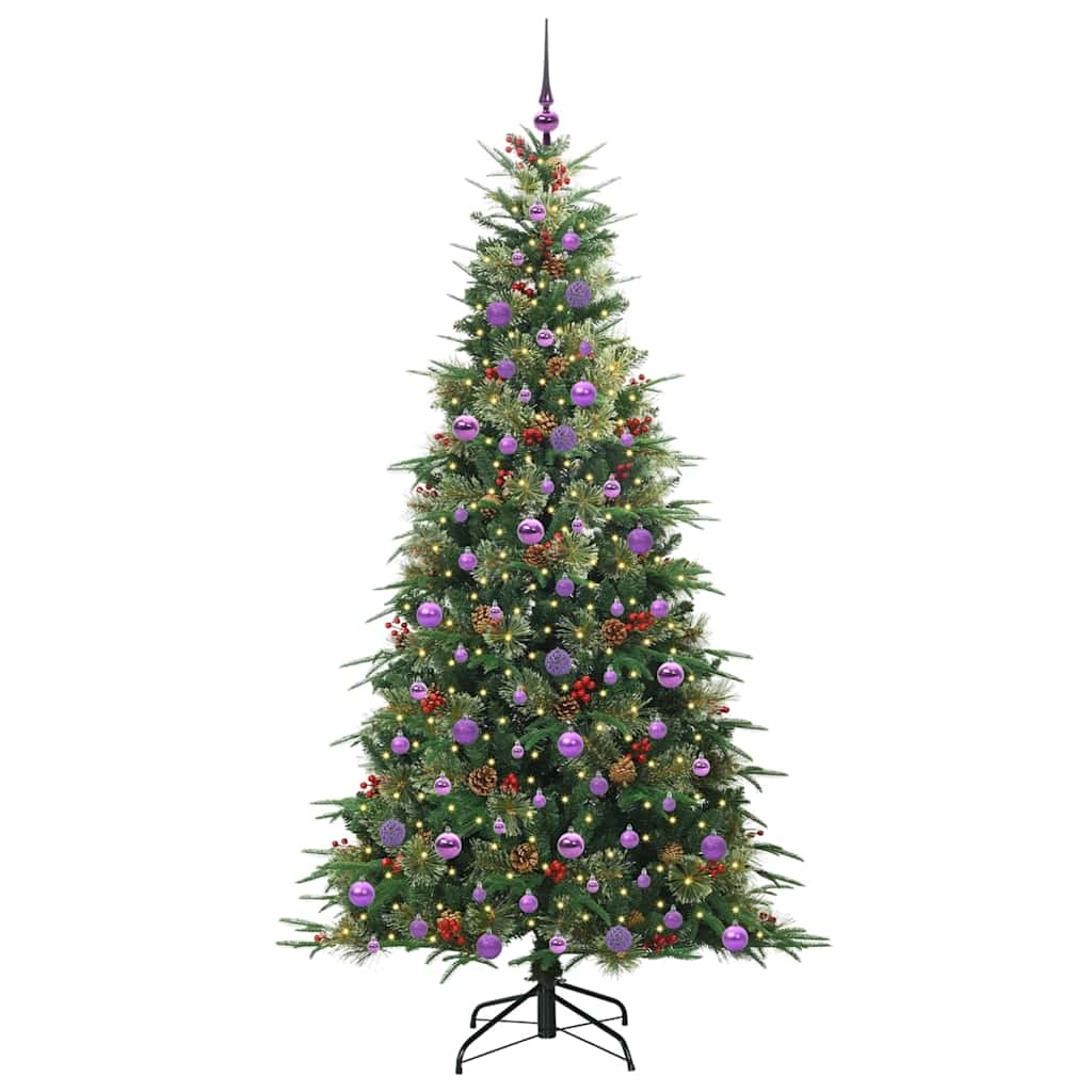 Vidaxx árbol de Navidad artificial plegable verde 210 cm PE y PVC