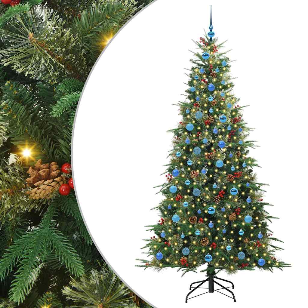 Vidaxx árbol de Navidad artificial plegable verde 210 cm PE y PVC