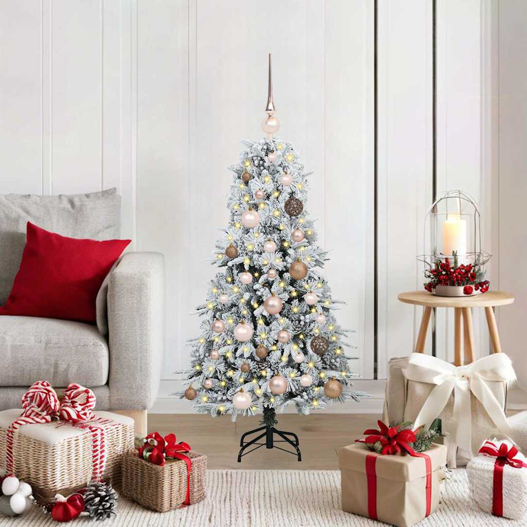 Vidaxx árbol de Navidad artificial plegable blanco 120 cm PE y PVC