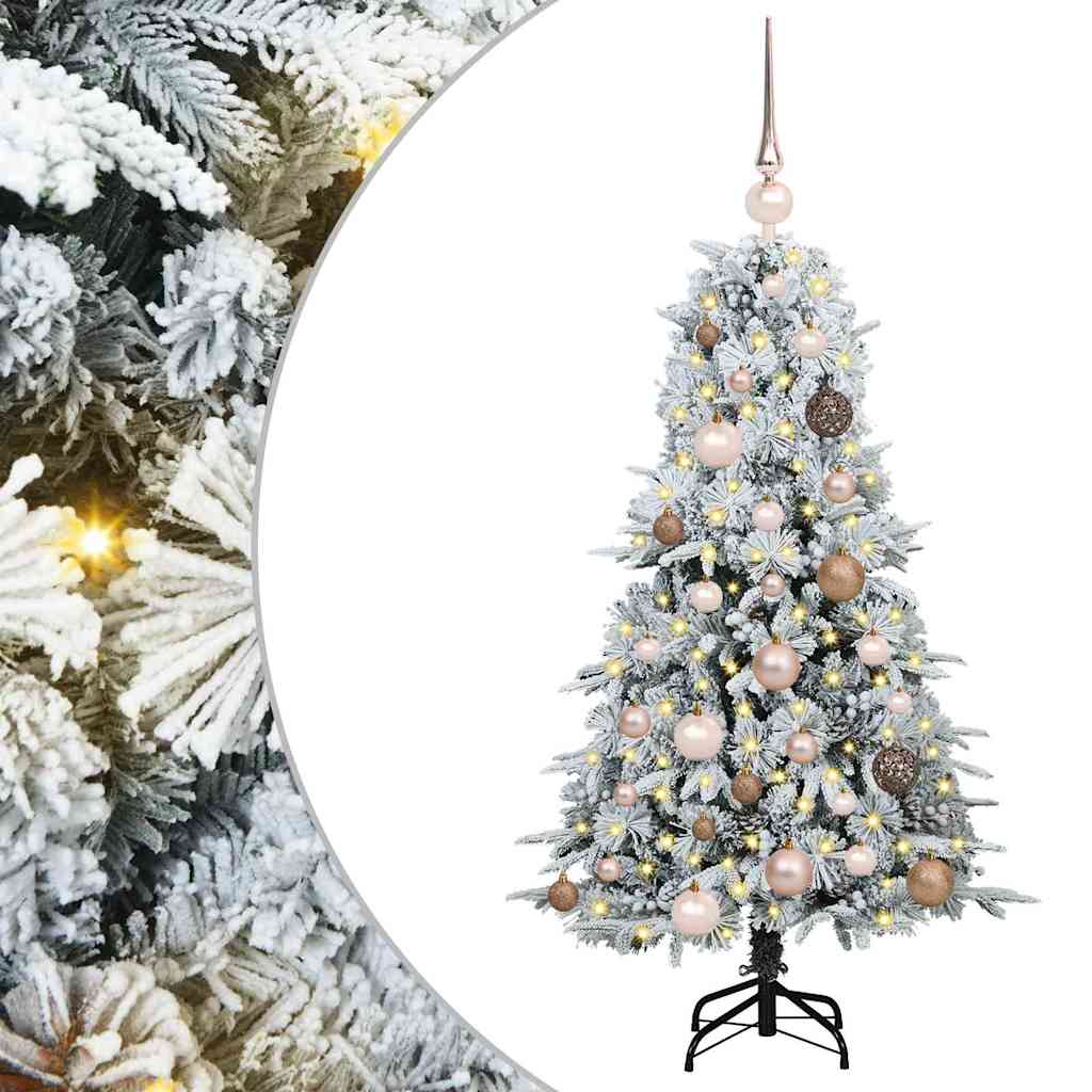 Vidaxx árbol de Navidad artificial plegable blanco 120 cm PE y PVC