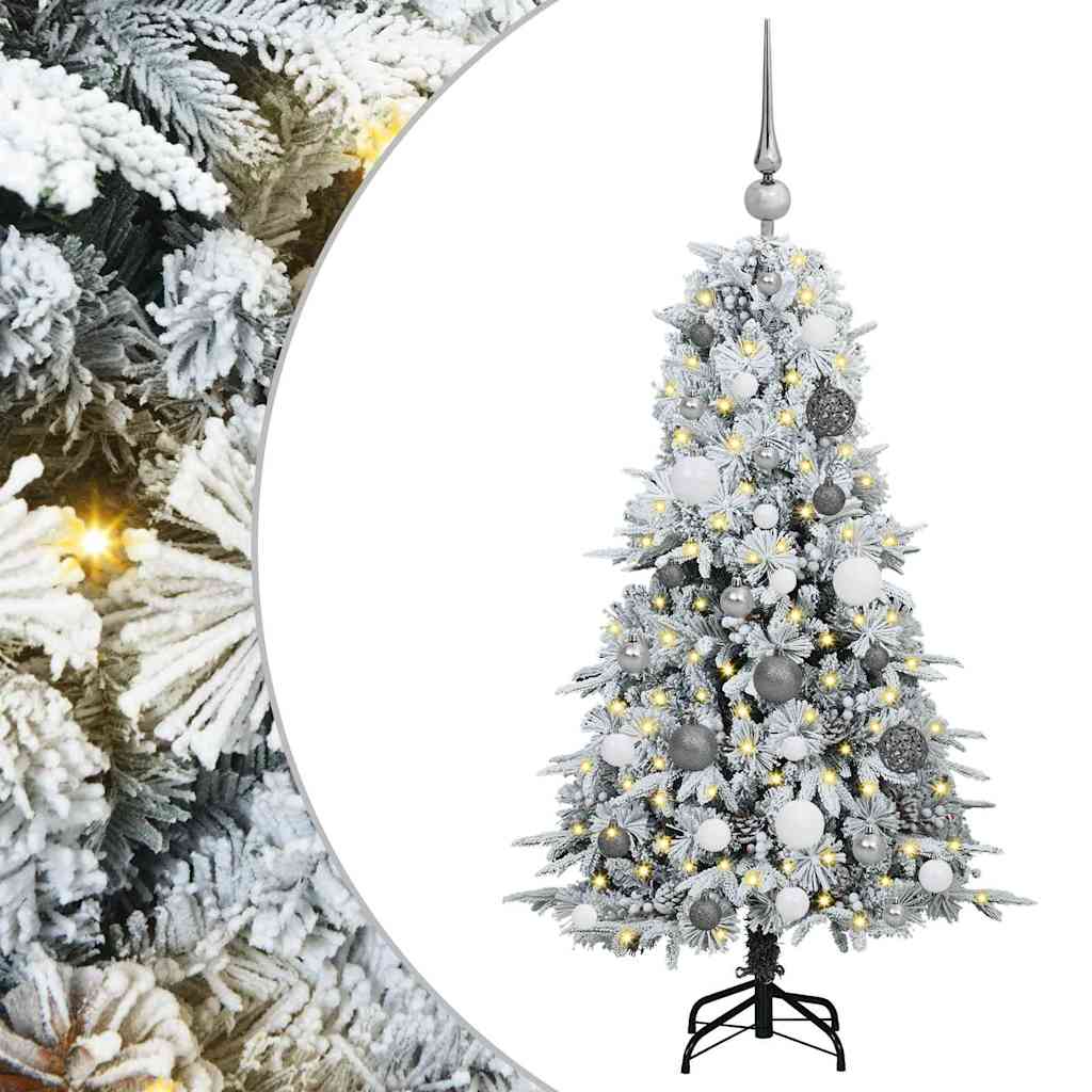 Vidaxl kunstmatige inklapbare kerstboom wit 120 cm pe en pvc