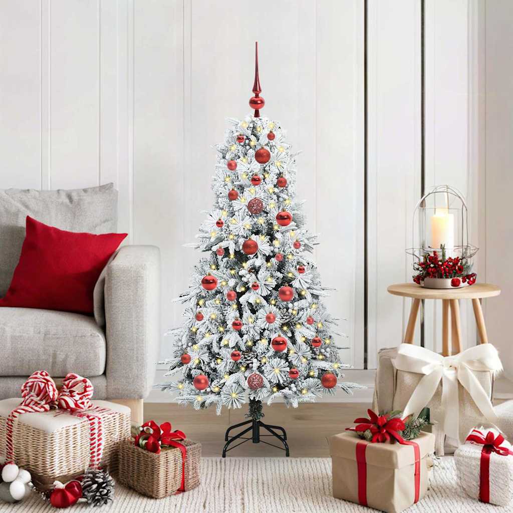 Vidaxx árbol de Navidad artificial plegable blanco 120 cm PE y PVC