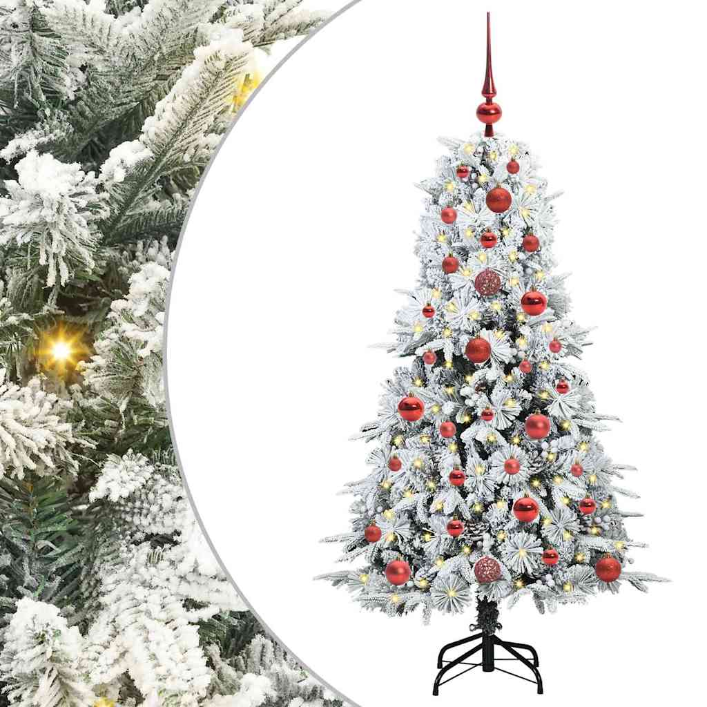 Vidaxx árbol de Navidad artificial plegable blanco 120 cm PE y PVC