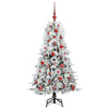 Vidaxl kunstmatige inklapbare kerstboom wit 120 cm pe en pvc