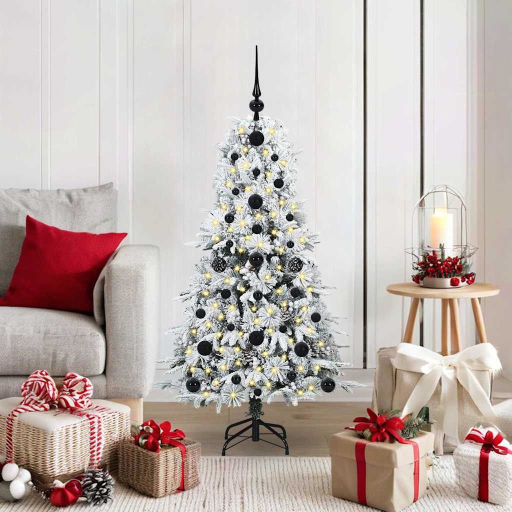 Vidaxx árbol de Navidad artificial plegable blanco 120 cm PE y PVC