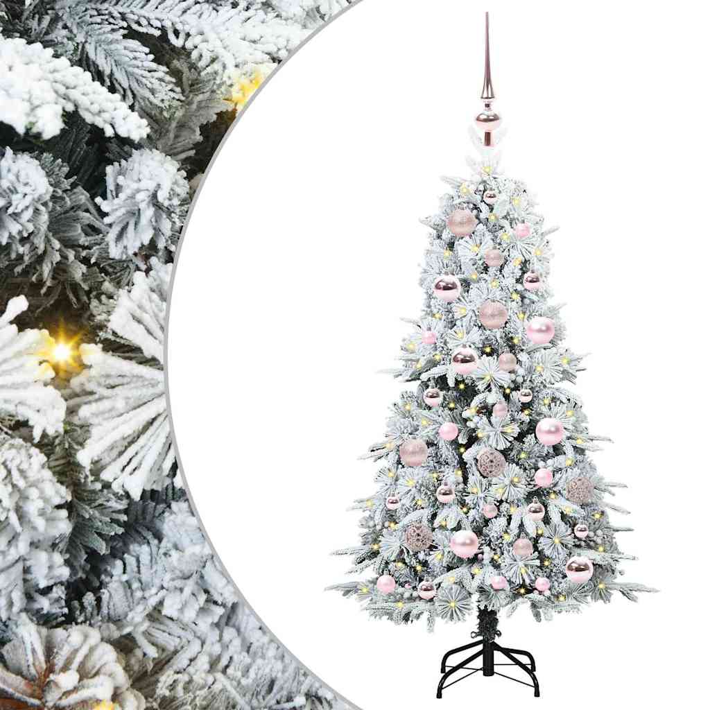 Vidaxx árbol de Navidad artificial plegable blanco 120 cm PE y PVC