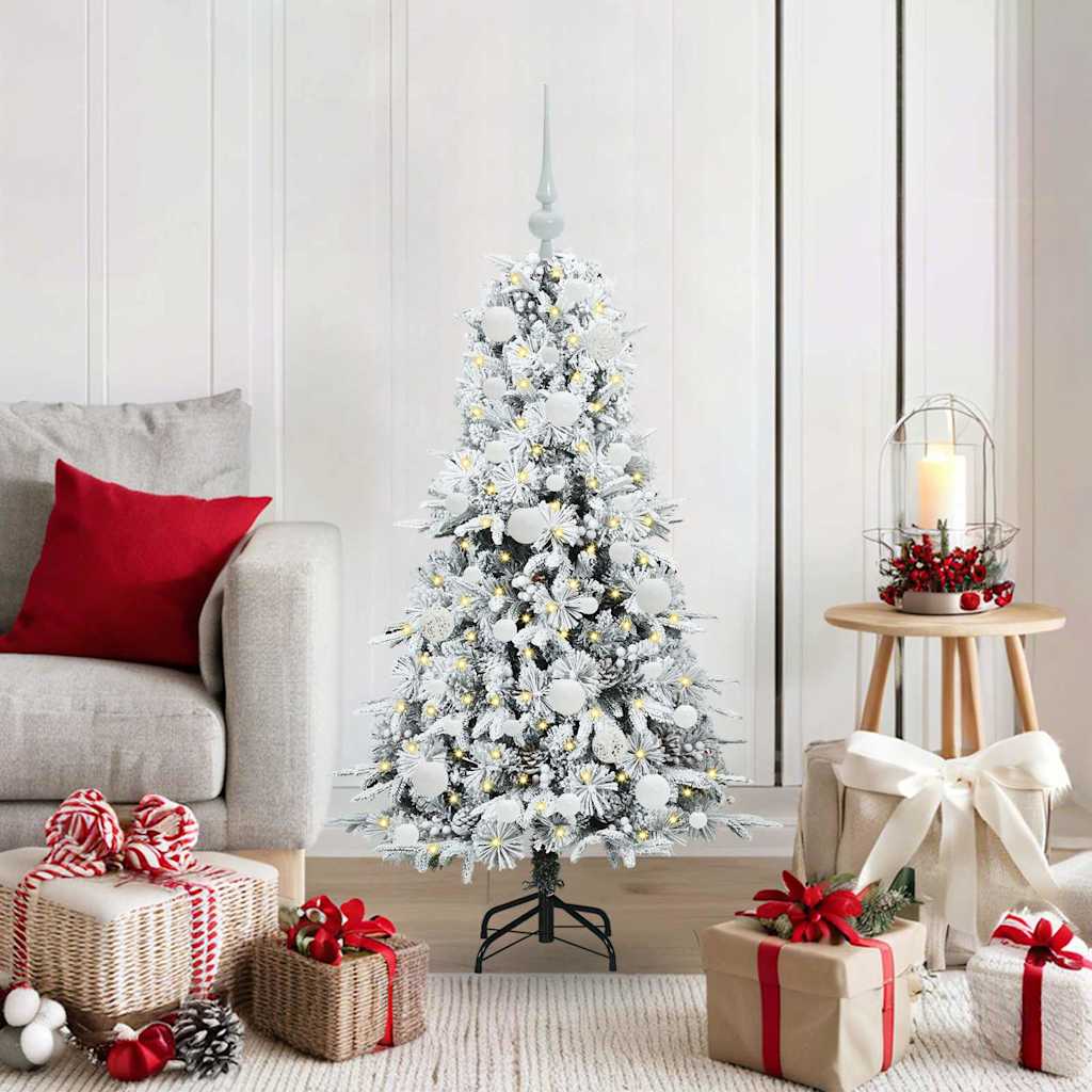Vidaxx árbol de Navidad artificial plegable blanco 120 cm PE y PVC