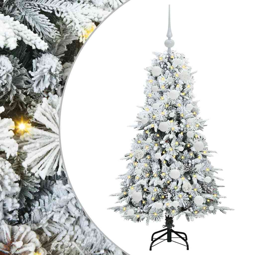 Vidaxx árbol de Navidad artificial plegable blanco 120 cm PE y PVC