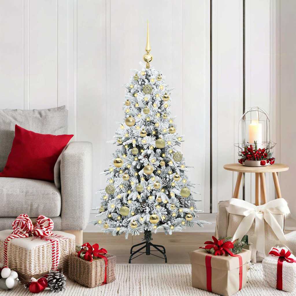 Vidaxx albero di Natale artificiale pieghevole bianco 120 cm PE e PVC