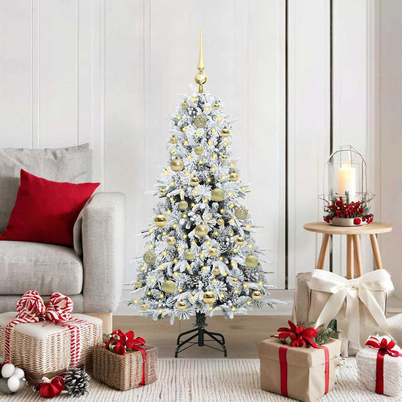 Vidaxx árbol de Navidad artificial plegable blanco 120 cm PE y PVC