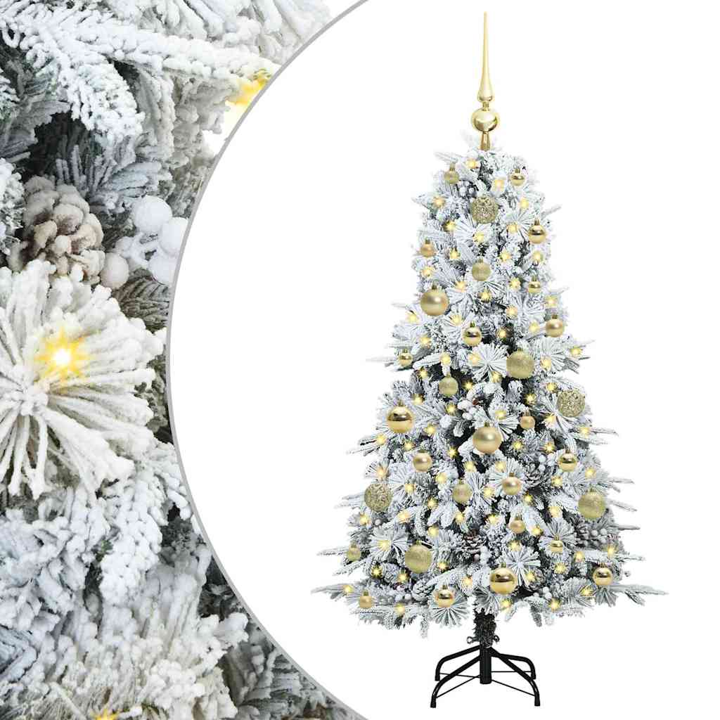 Vidaxx albero di Natale artificiale pieghevole bianco 120 cm PE e PVC