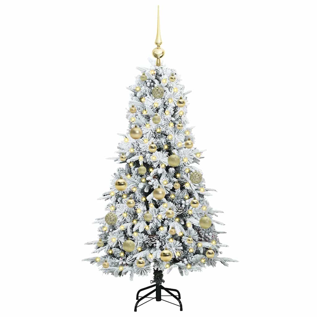 Vidaxx albero di Natale artificiale pieghevole bianco 120 cm PE e PVC