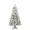 Vidaxx árbol de Navidad artificial plegable blanco 120 cm PE y PVC