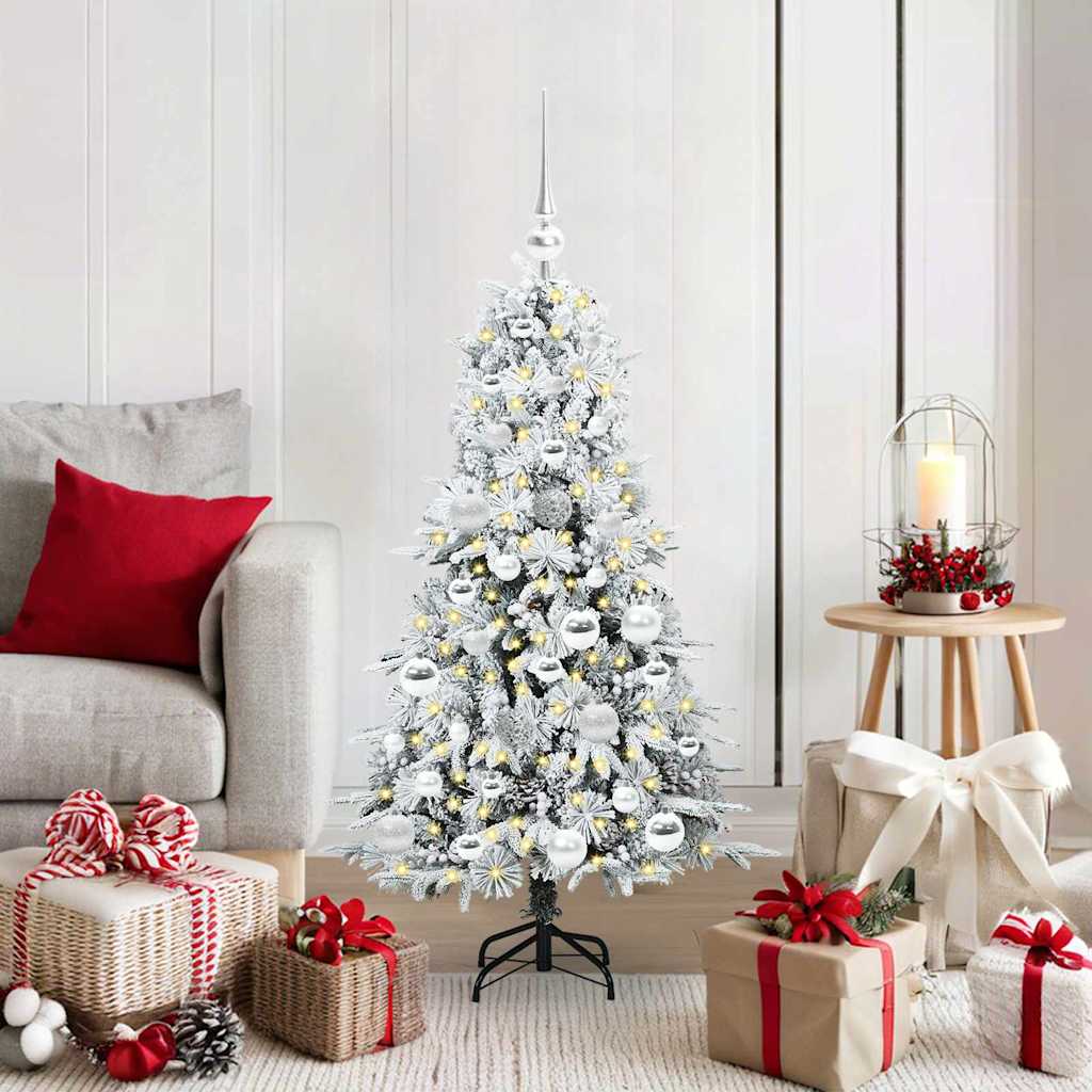 Vidaxx árbol de Navidad artificial plegable blanco 120 cm PE y PVC