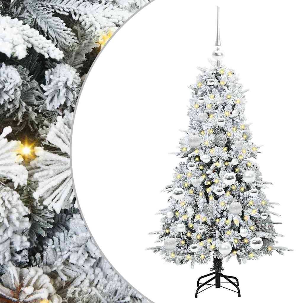 Vidaxx árbol de Navidad artificial plegable blanco 120 cm PE y PVC