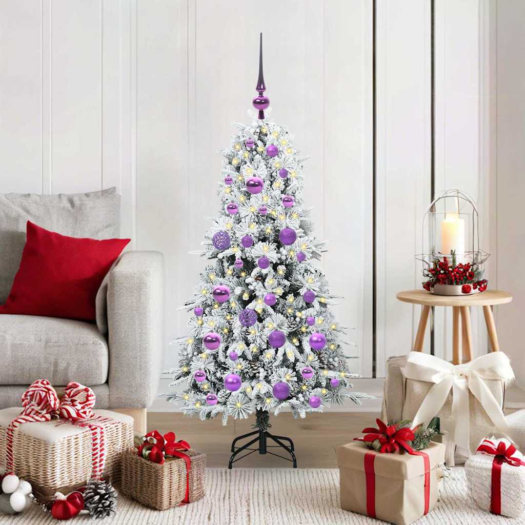 Vidaxx albero di Natale artificiale pieghevole bianco 120 cm PE e PVC