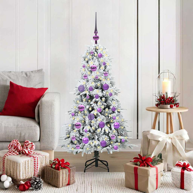 Vidaxx albero di Natale artificiale pieghevole bianco 120 cm PE e PVC