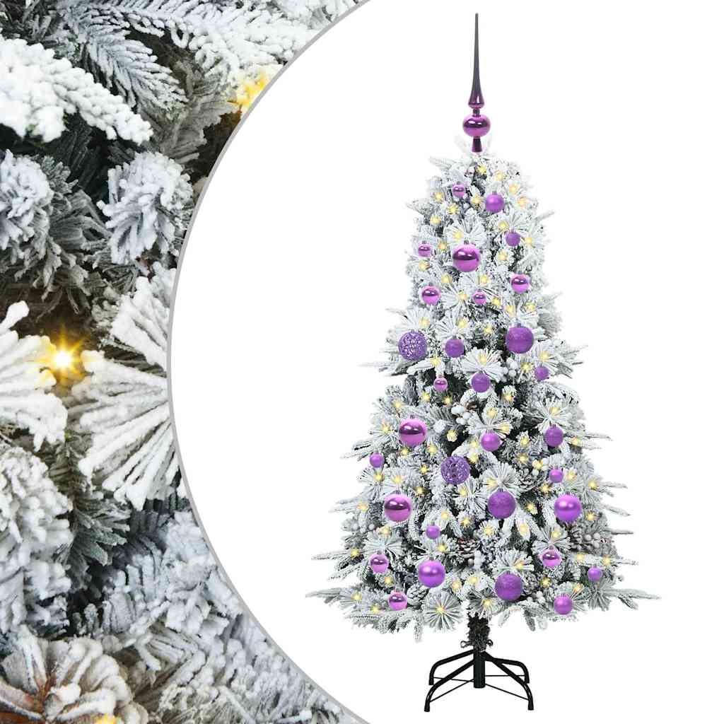 Vidaxx albero di Natale artificiale pieghevole bianco 120 cm PE e PVC