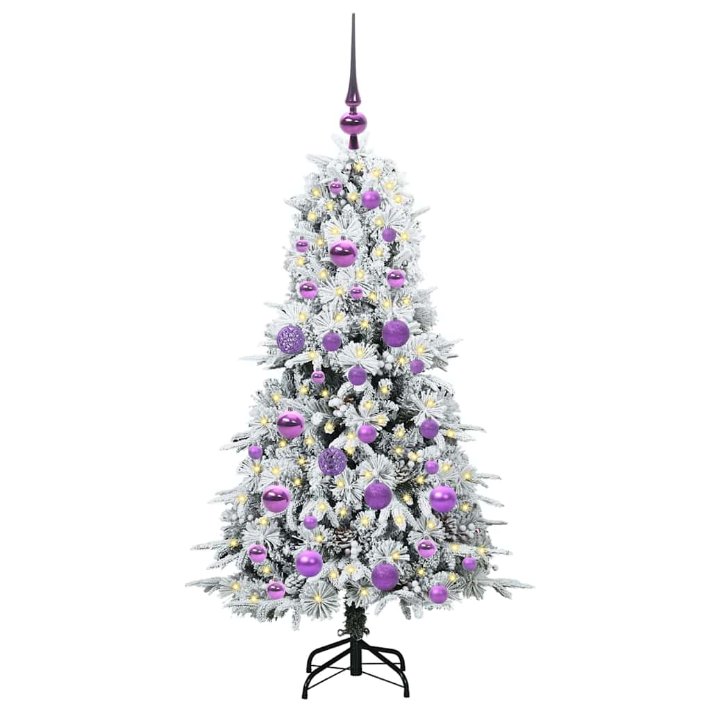 Vidaxx albero di Natale artificiale pieghevole bianco 120 cm PE e PVC