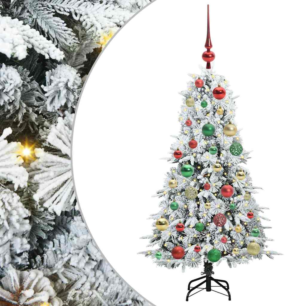 Vidaxx albero di Natale artificiale pieghevole bianco 120 cm PE e PVC