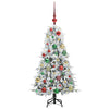 Vidaxx albero di Natale artificiale pieghevole bianco 120 cm PE e PVC