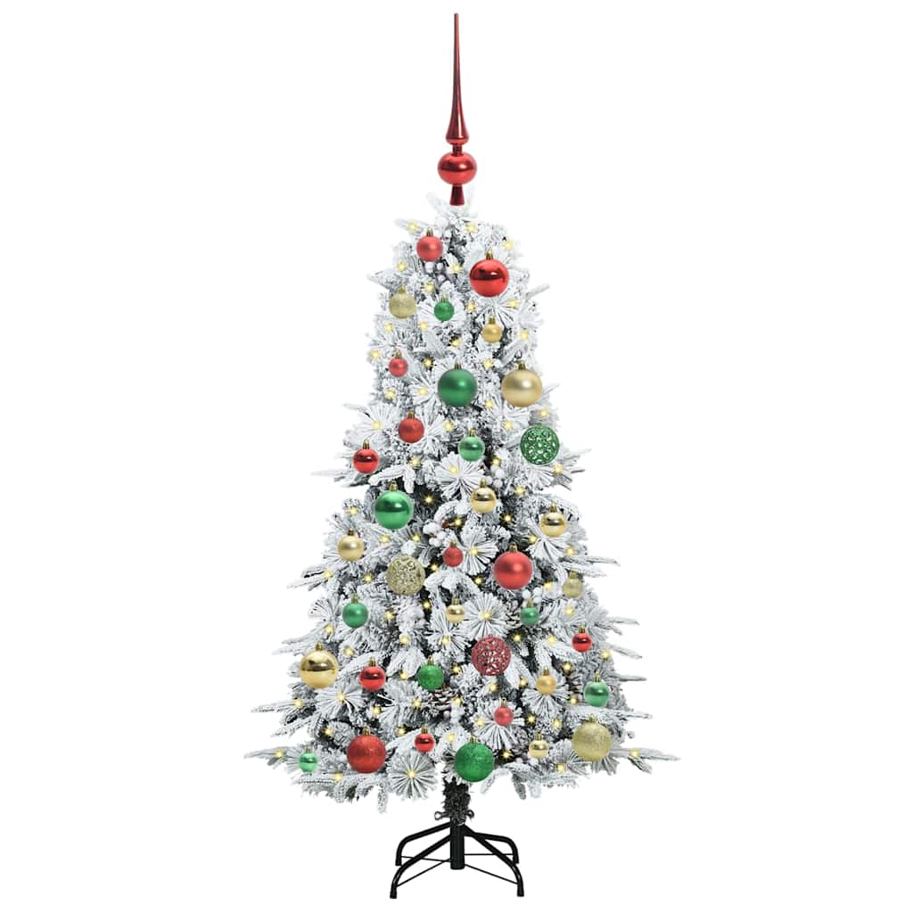 Vidaxx albero di Natale artificiale pieghevole bianco 120 cm PE e PVC