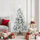 Vidaxx albero di Natale pieghevole artificiale bianco 150 cm PE e PVC
