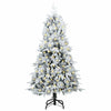 Vidaxx albero di Natale pieghevole artificiale bianco 150 cm PE e PVC