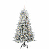 Vidaxx albero di Natale pieghevole artificiale bianco 150 cm PE e PVC