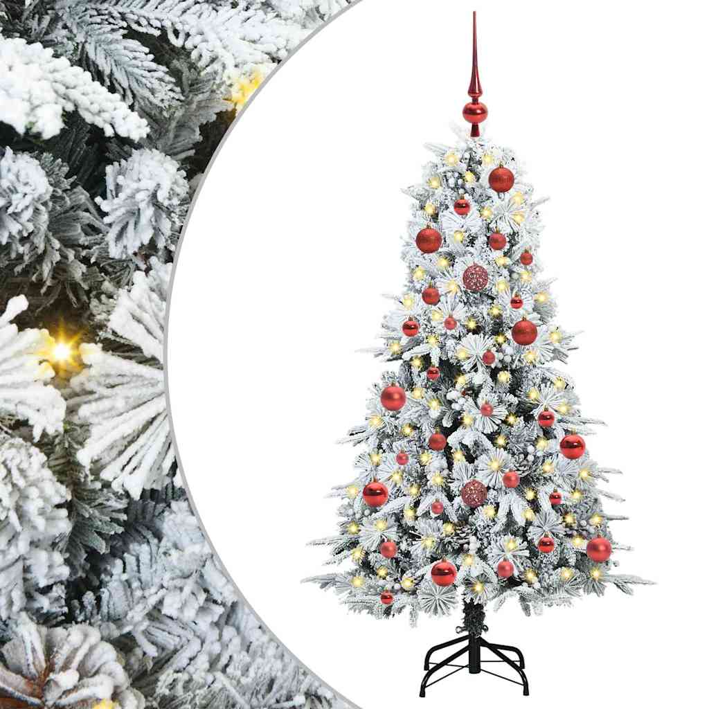 Vidaxx árbol de Navidad artificial plegable blanco 150 cm PE y PVC