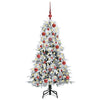 Vidaxx albero di Natale artificiale pieghevole bianco 150 cm PE e PVC
