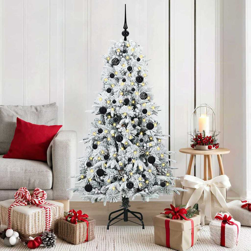 Vidaxx árbol de Navidad artificial plegable blanco 150 cm PE y PVC
