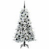 Vidaxx albero di Natale artificiale pieghevole bianco 150 cm PE e PVC