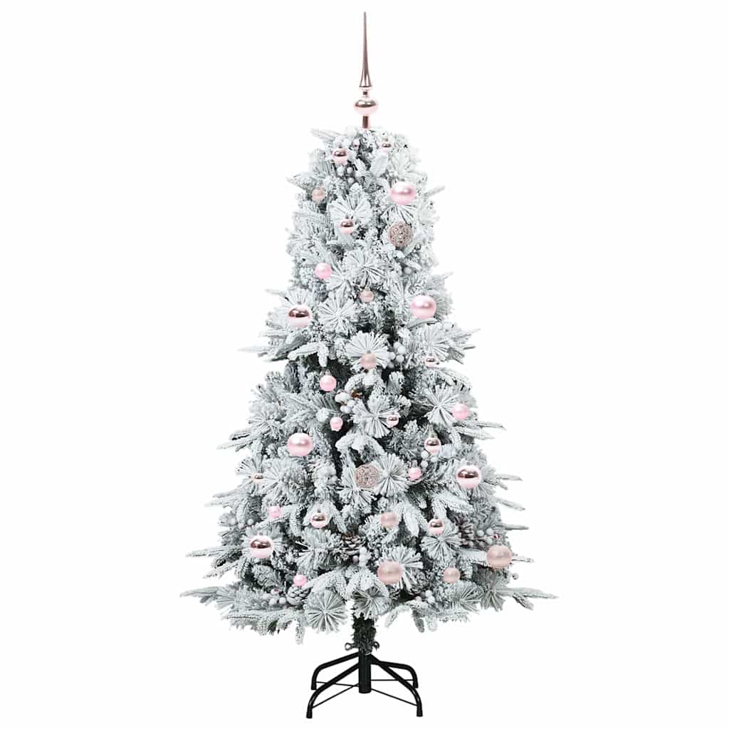 Vidaxl kunstmatige inklapbare kerstboom wit 150 cm pe en pvc