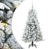 Vidaxx albero di Natale artificiale pieghevole bianco 150 cm PE e PVC