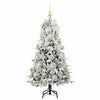 Vidaxx árbol de Navidad artificial plegable blanco 150 cm PE y PVC