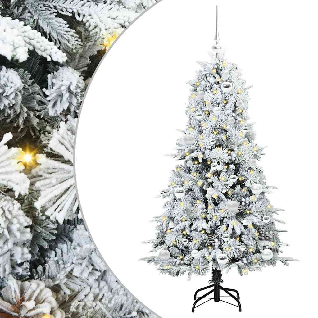 Vidaxx árbol de Navidad artificial plegable blanco 150 cm PE y PVC