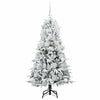 Vidaxl kunstmatige inklapbare kerstboom wit 150 cm pe en pvc