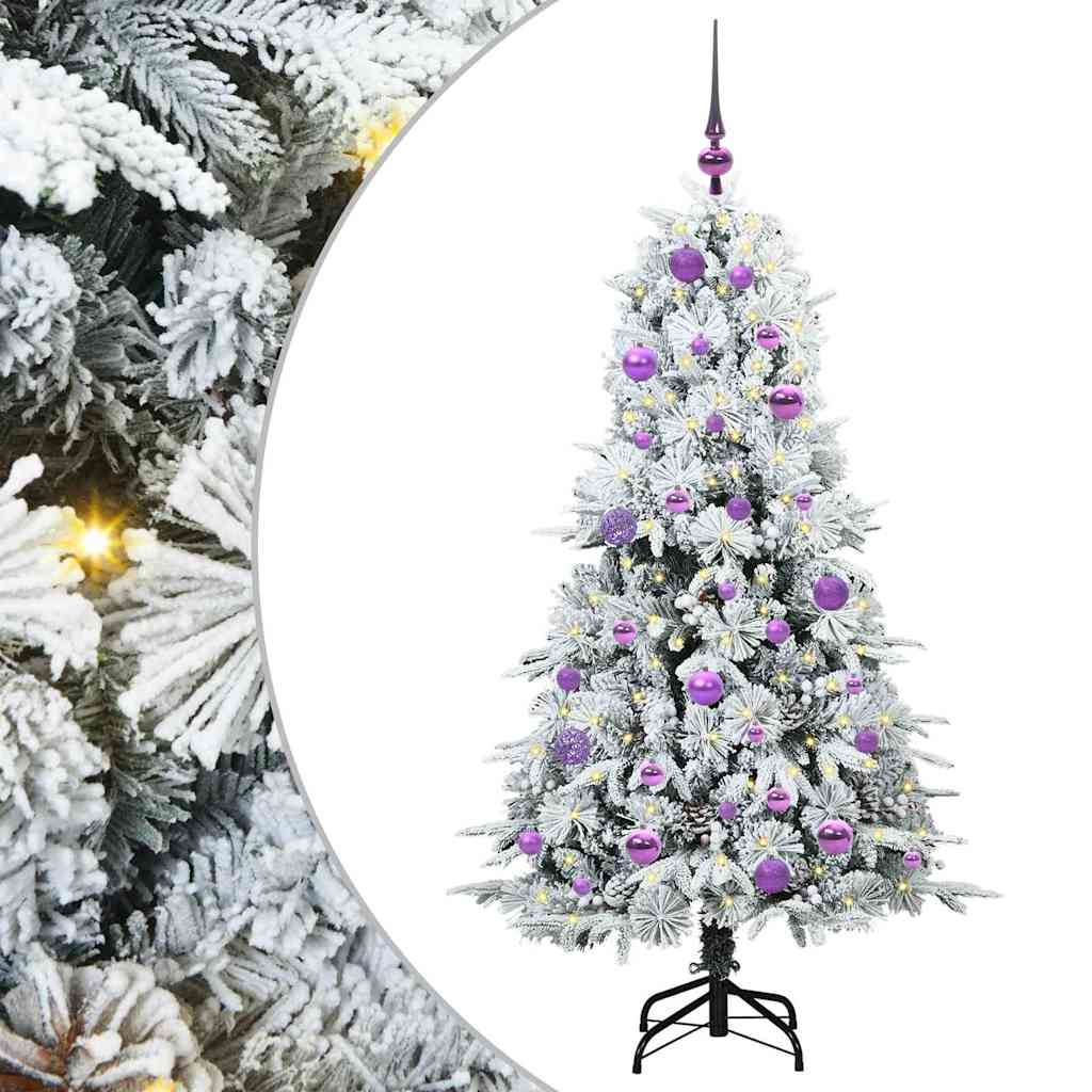 Vidaxx albero di Natale artificiale pieghevole bianco 150 cm PE e PVC