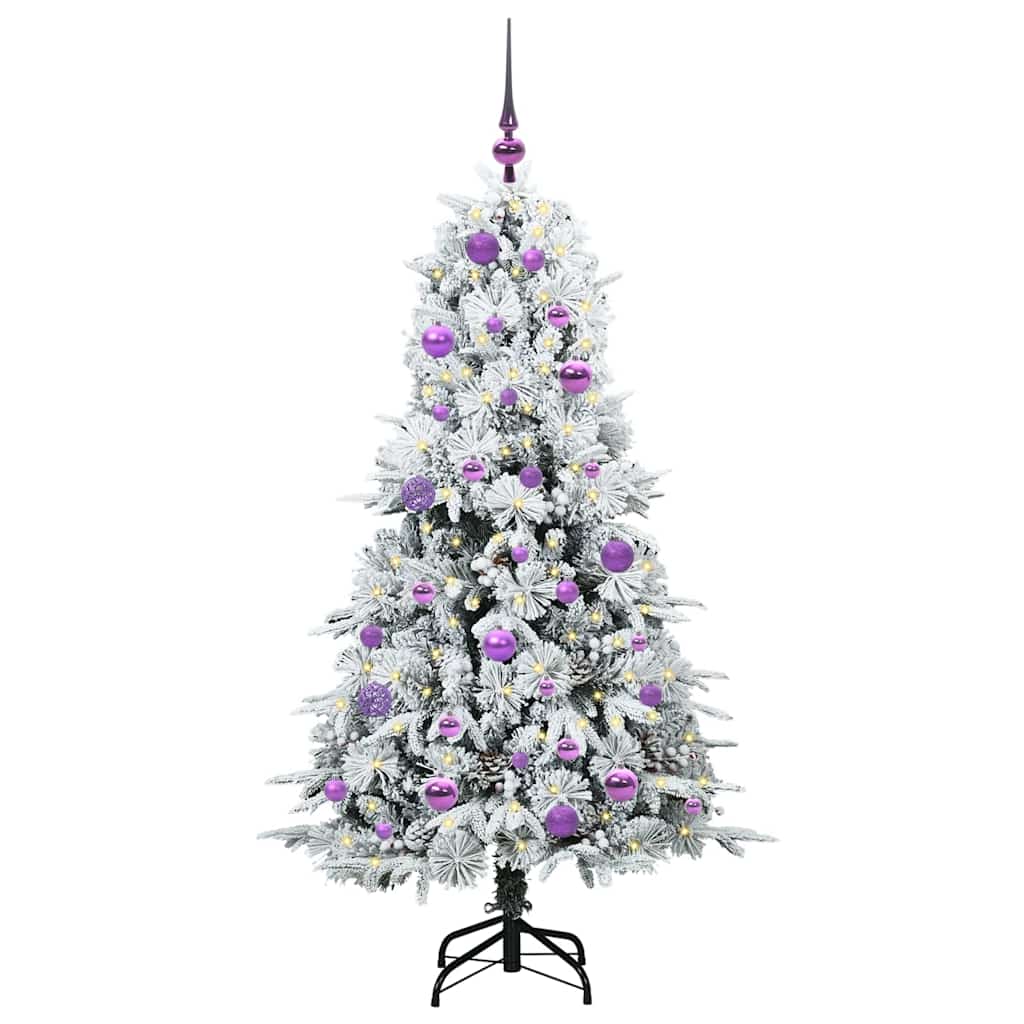 Vidaxx albero di Natale artificiale pieghevole bianco 150 cm PE e PVC