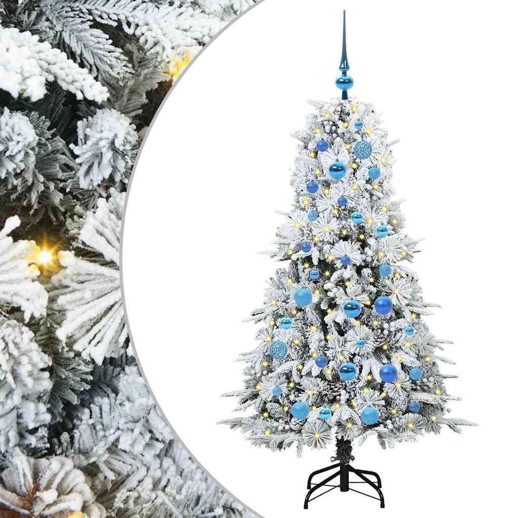 Vidaxx albero di Natale artificiale pieghevole bianco 150 cm PE e PVC