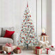 Vidaxx árbol de Navidad artificial plegable blanco 180 cm PE y PVC