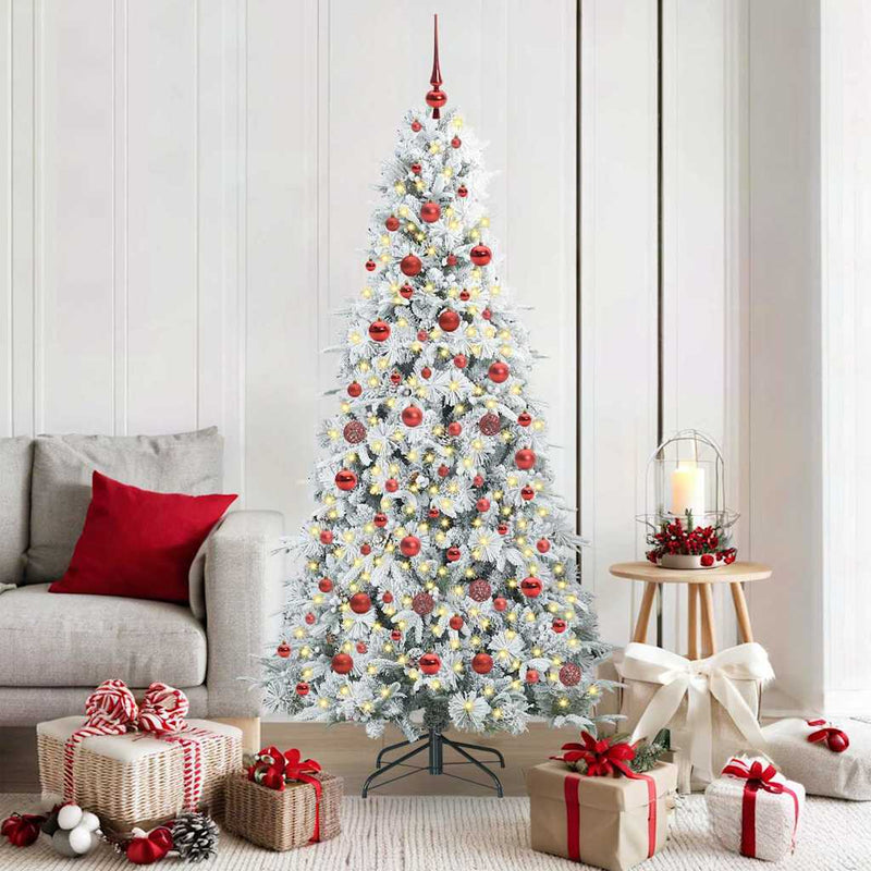 Vidaxx árbol de Navidad artificial plegable blanco 180 cm PE y PVC